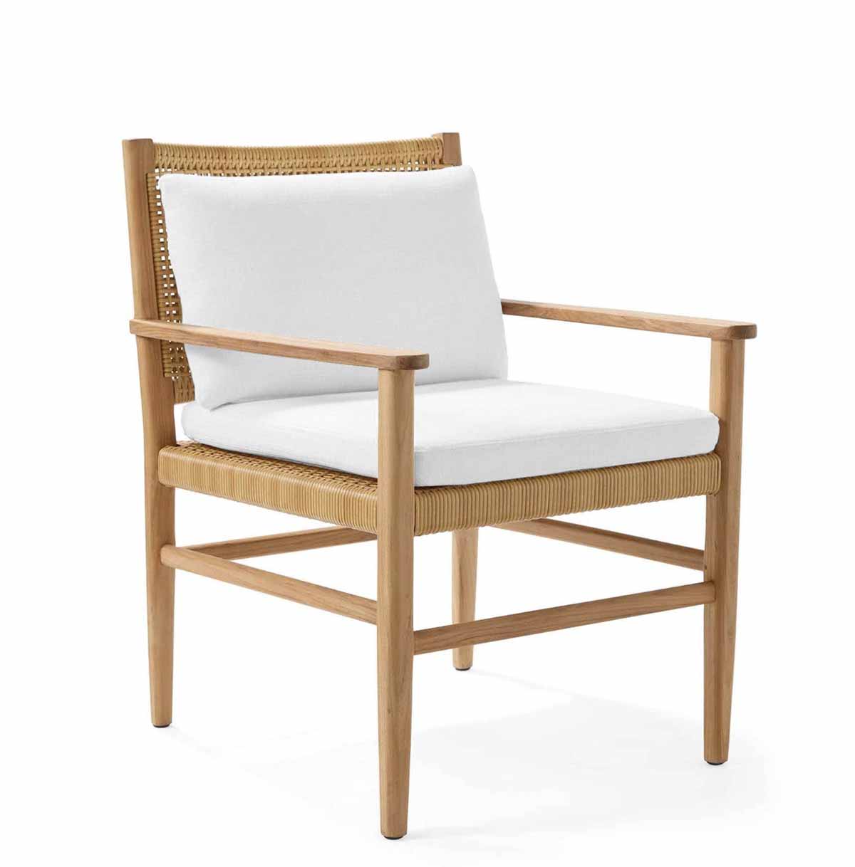 Serena and Lily Tiburon Lounge Chair with Cushions Teak Finish outdoor teak chairs best