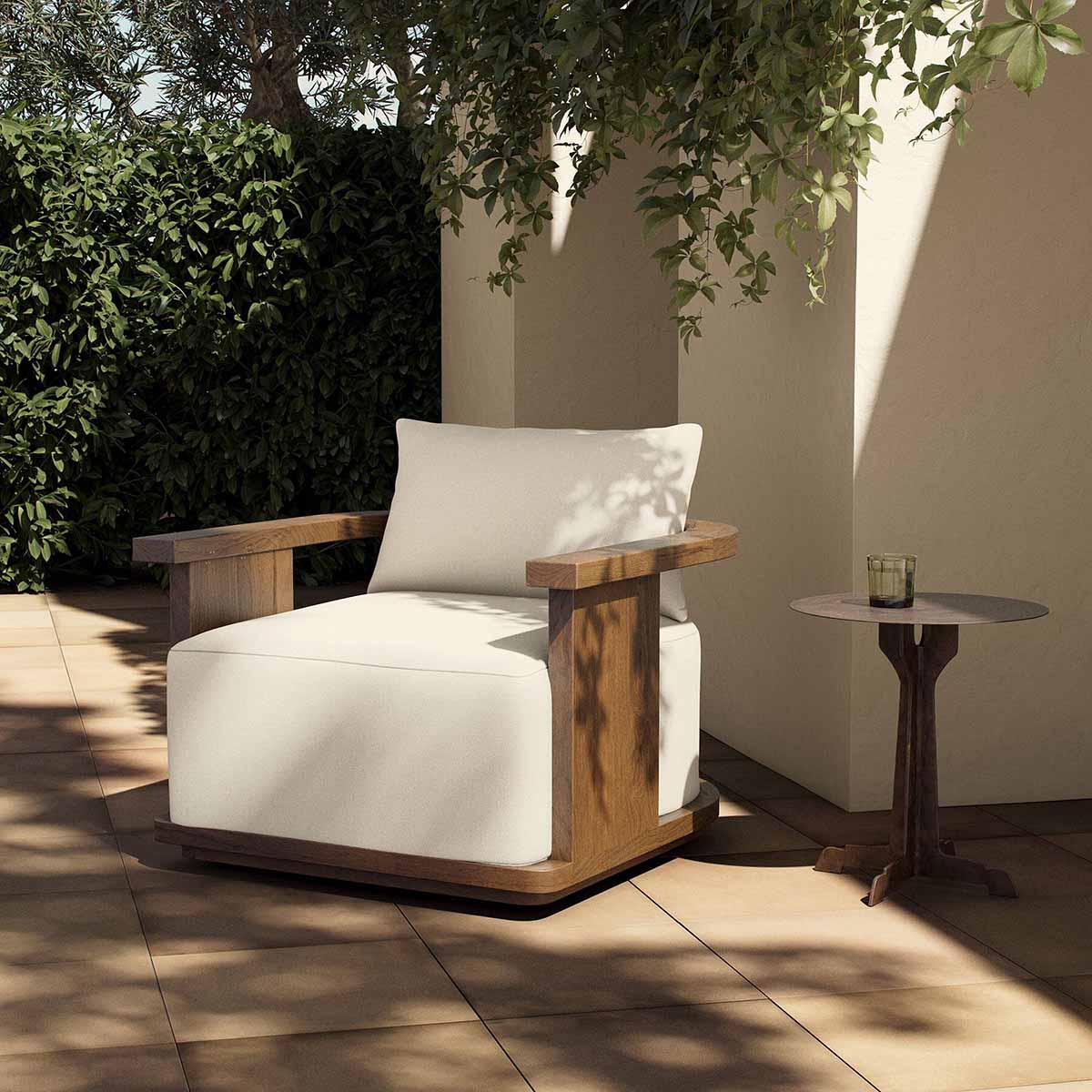 West Elm Monet Outdoor Swivel Chair outdoor teak chairs