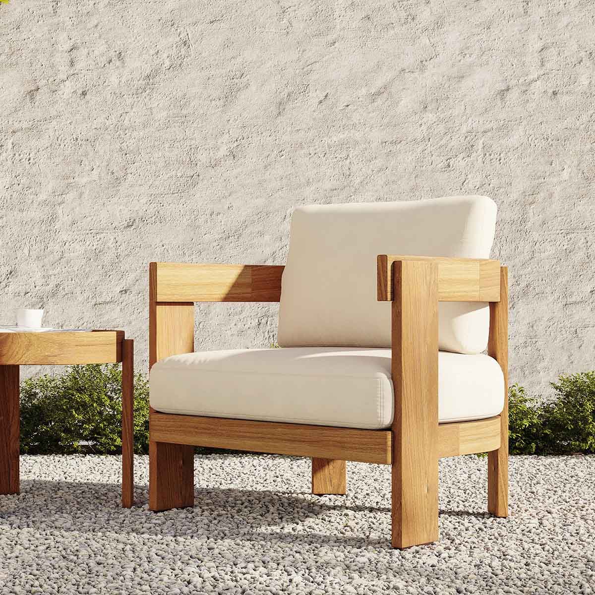 West Elm Monterey Outdoor Teak Lounge Chair outdoor teak chairs best