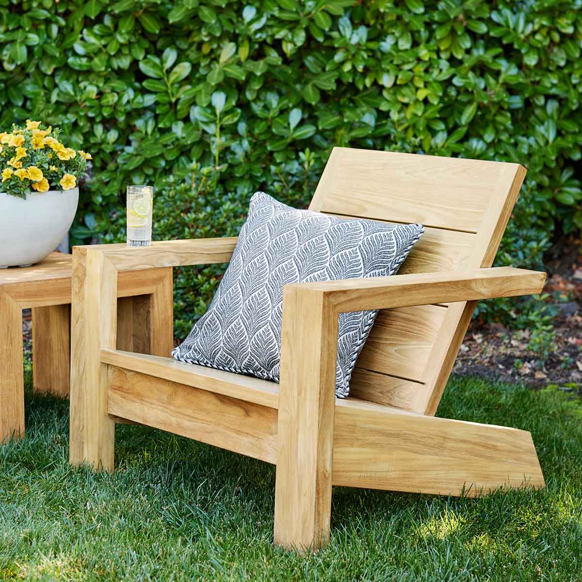 Williams Sonoma HOme Larnaca Outdoor Teak Deck Chair outdoor teak chairs