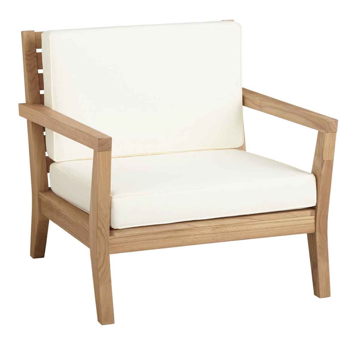 World Market Natural Teak Calero Outdoor Armchair outdoor teak chairs