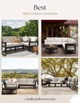 Lifestyle expert, journalist and interior design blogger Candie Anderson of candieanderson.com has the scoop on the 15 best metal outdoor sectionals for your garden, poolside, back porch and patio.