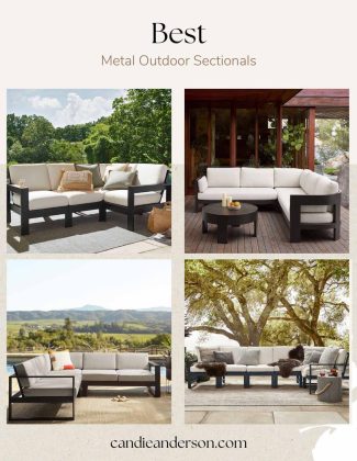 Lifestyle expert, journalist and interior design blogger Candie Anderson of candieanderson.com has the scoop on the 15 best metal outdoor sectionals for your garden, poolside, back porch and patio.