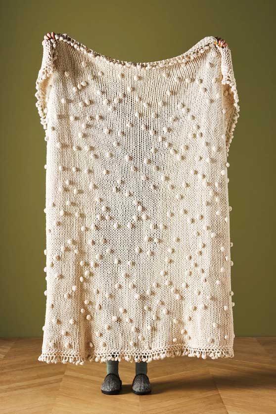 Amber Lewis for Anthropologie Knit Throw Blanket Cream Neutral best chunky knit throw blankets