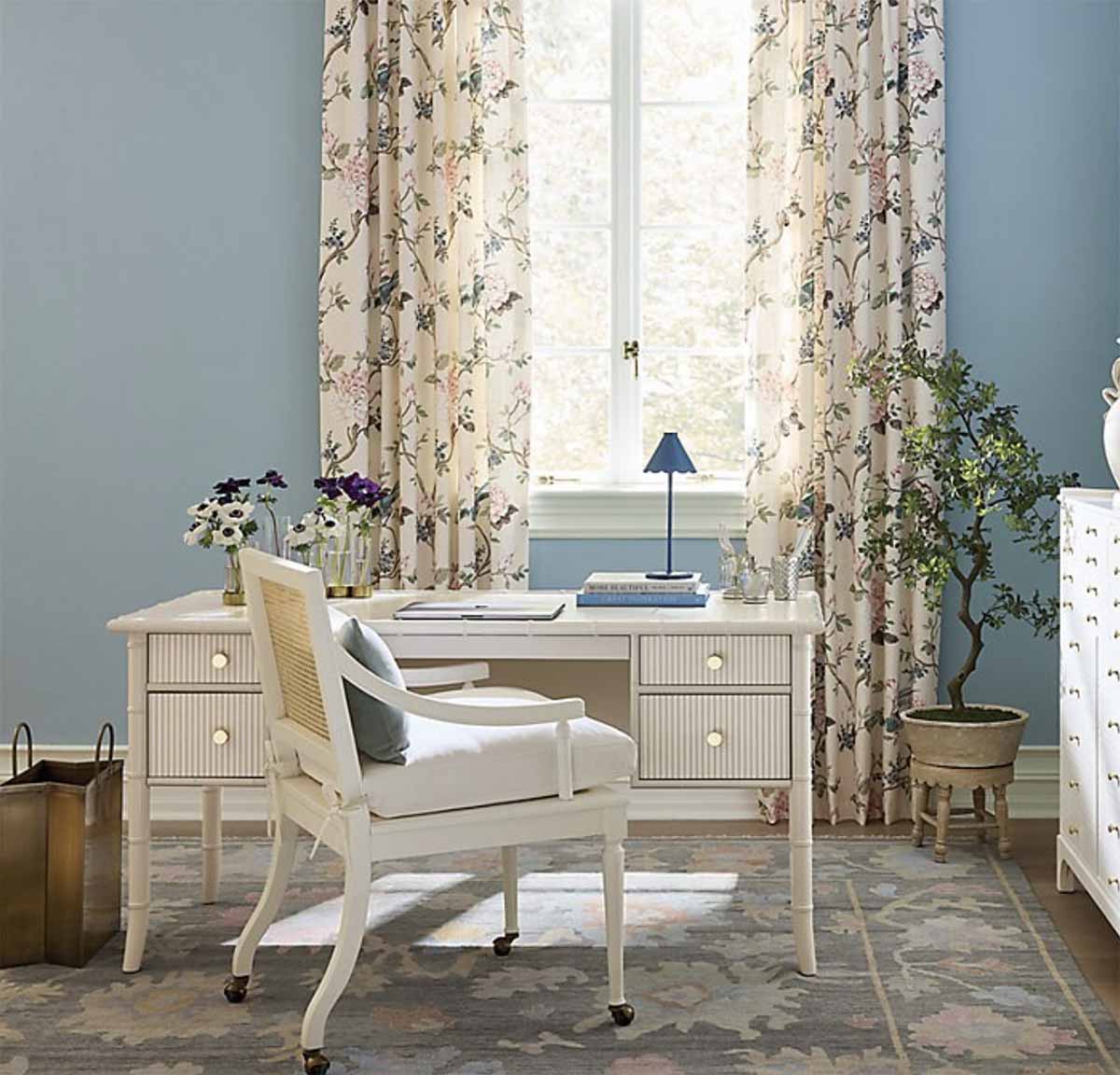 Ballard Designs Patrice Desk Chair with Cushion best cane desk chairs