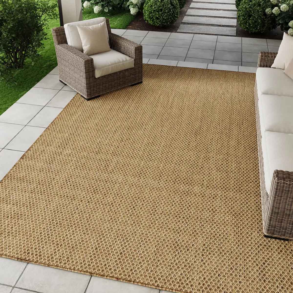 Nourison Courtyard Modern Easy-Care Outdoor Rug Jute best outdoor rugs