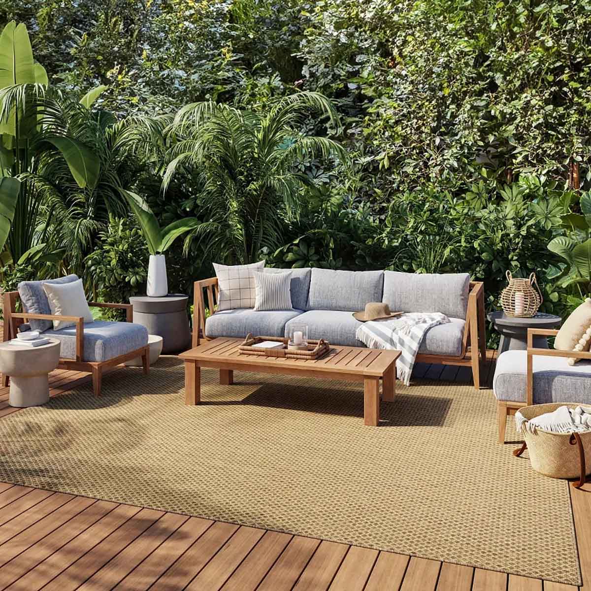 Nourison Courtyard Modern Easy-Care Outdoor Rug neutral outdoor rugs best