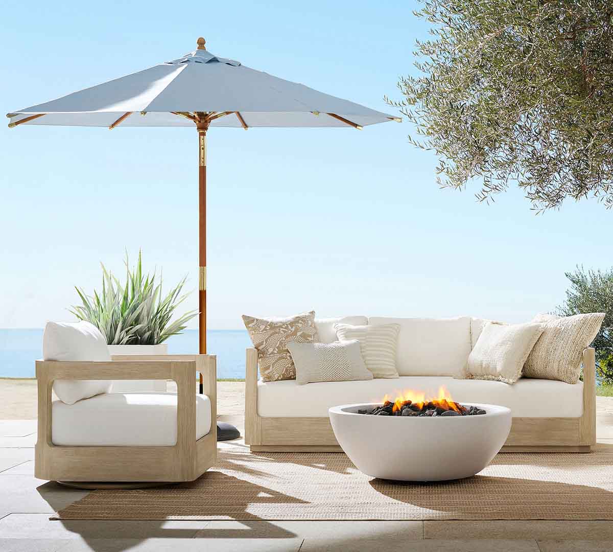 Pottery Barn Nayomi Outdoor Performance Rug neutral outdoor rugs best