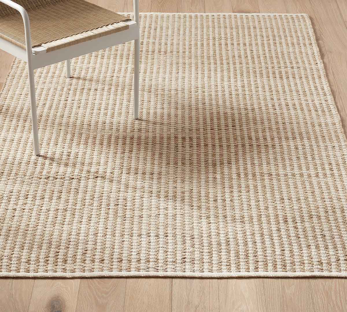 Pottery Barn Stinson Handwoven Outdoor Performance Rug best neutral outdoor rugs patio
