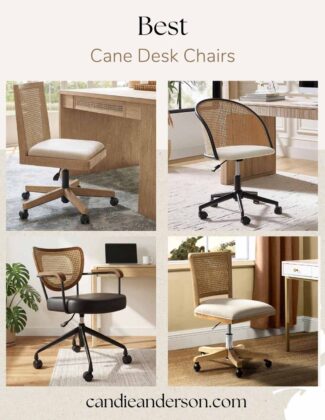Lifestyle expert, journalist and interior design blogger Candie Anderson of candieanderson.com shares the best cane desk chairs for your home office.
