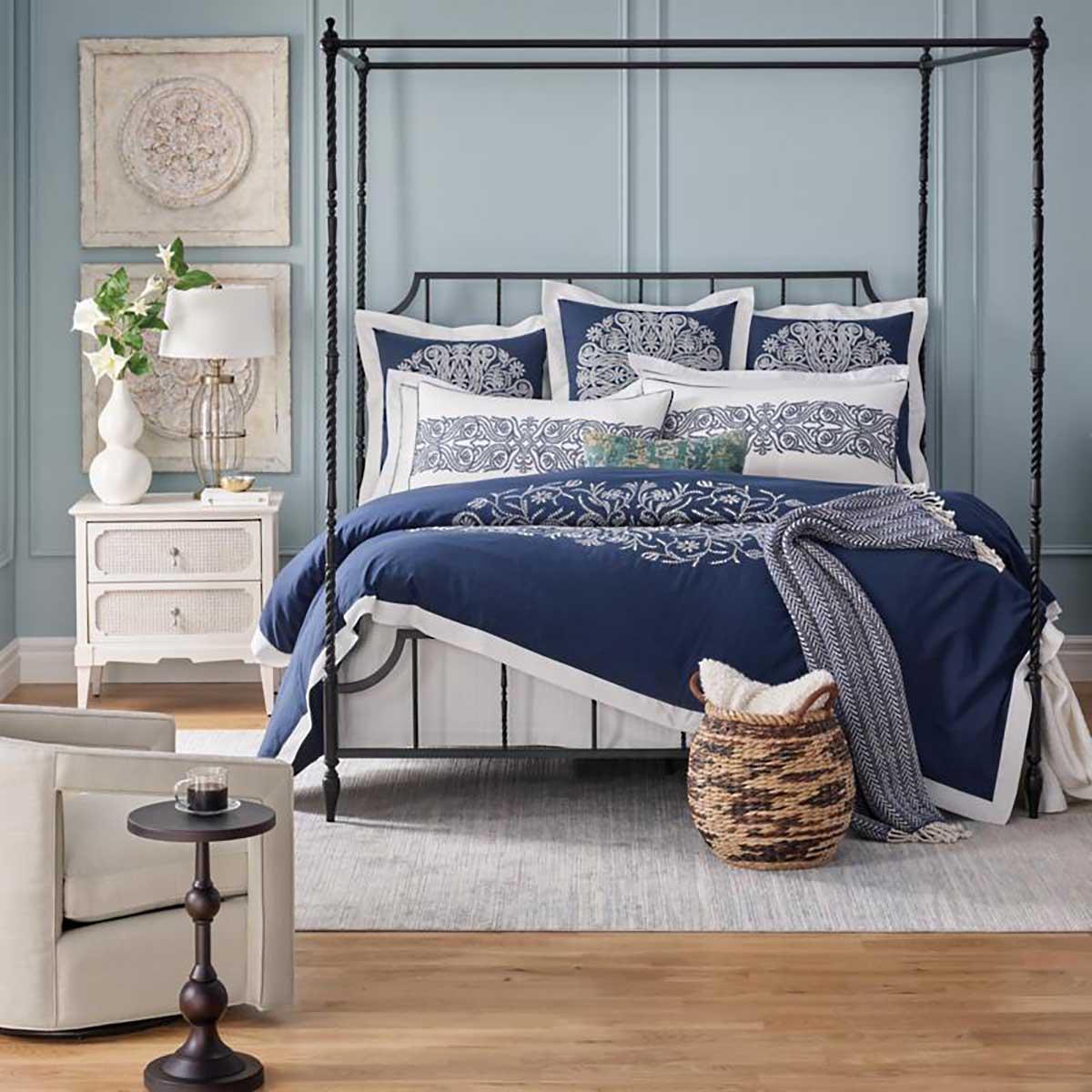 Frontgate Marion Nightstand Soft White best cane nightstands 