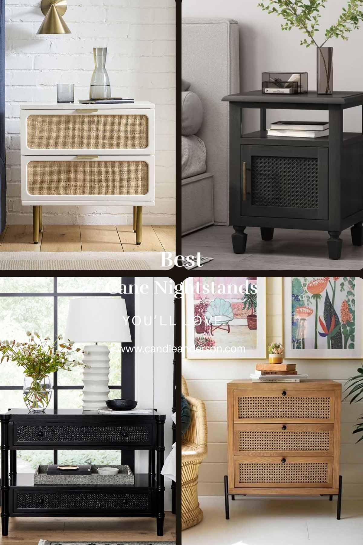 Lifestyle expert, journalist and interior design blogger Candie Anderson of candieanderson.com shares the top cane nightstands in the hottest interior designs, styles and trends.