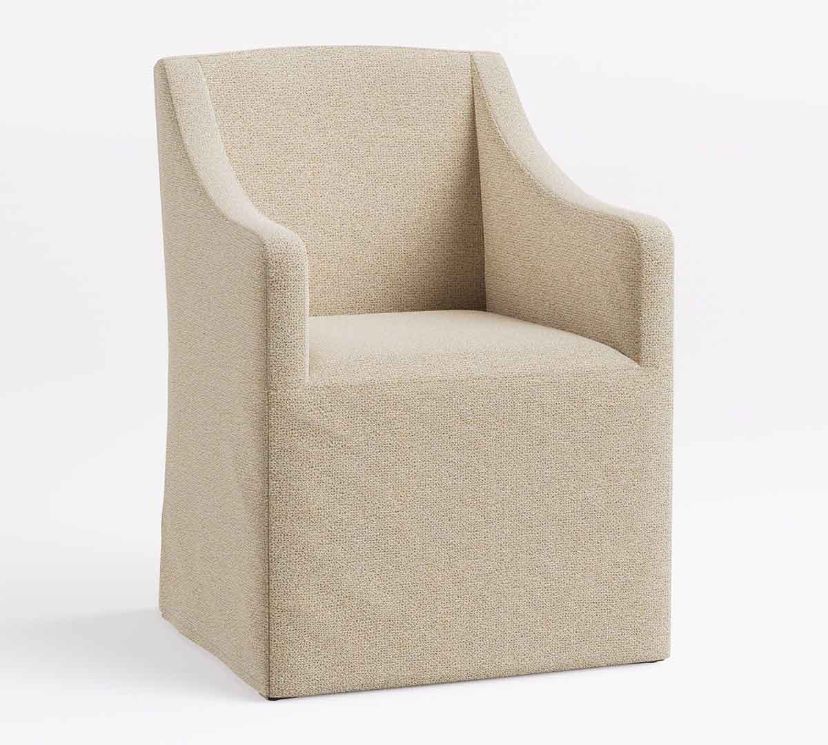 Pottery Barn Classic Slope Slipcovered Dining Armchair best slipcovered dining chairs 