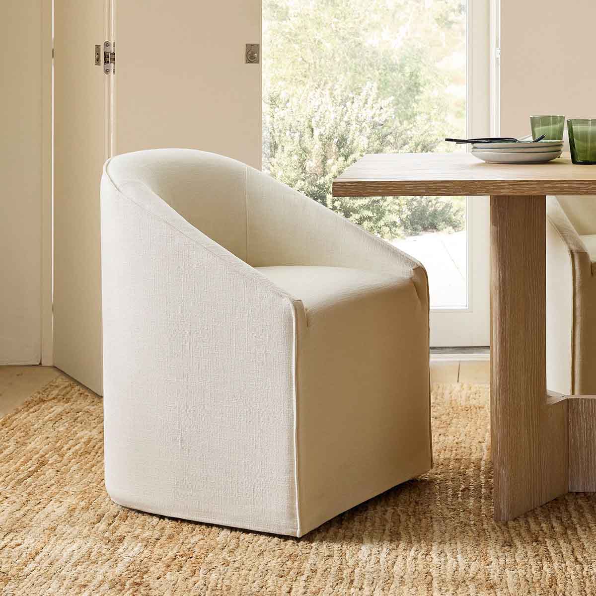 West Elm Adler Slipcover Dining Chair best slipcovered dining chairs