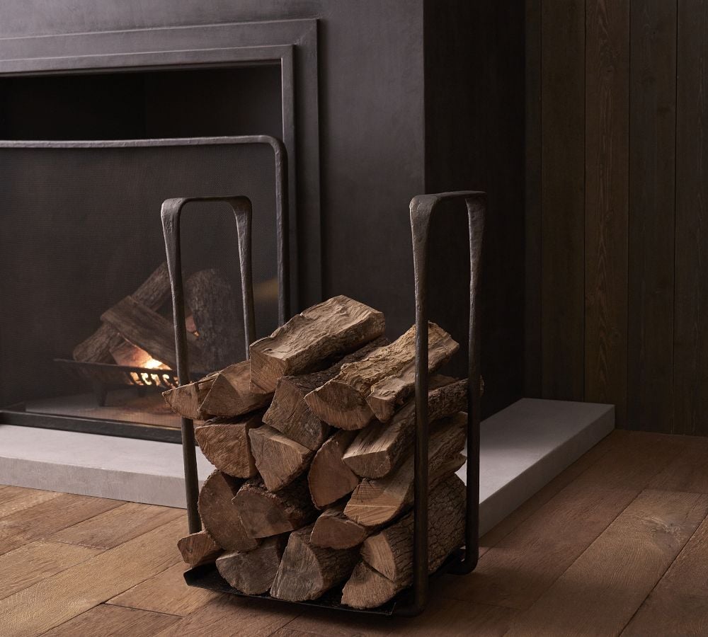 25 Trendy Fireplace Log Holders You'll Love In Every Style Candie