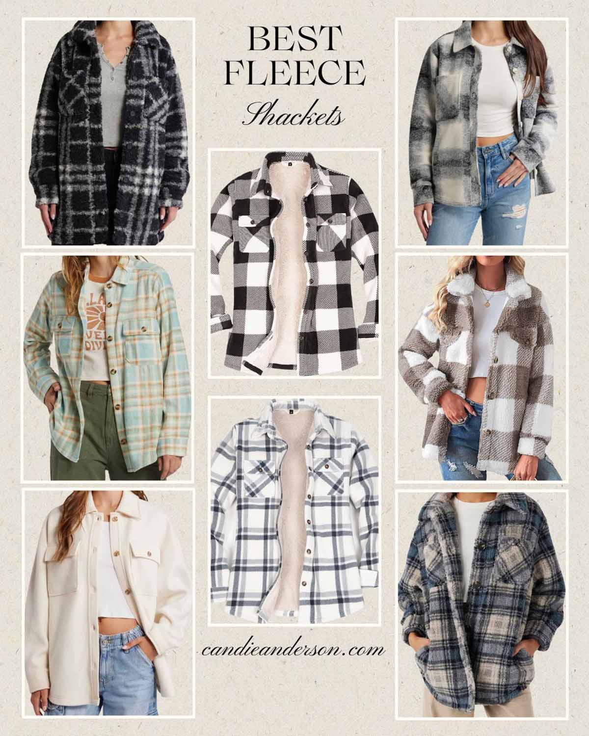 Style expert, journalist and fashion blogger Candie Anderson of candieanderson.com has the scoop on 10 trendy and cozy fleece shackets you'll love and style tips.