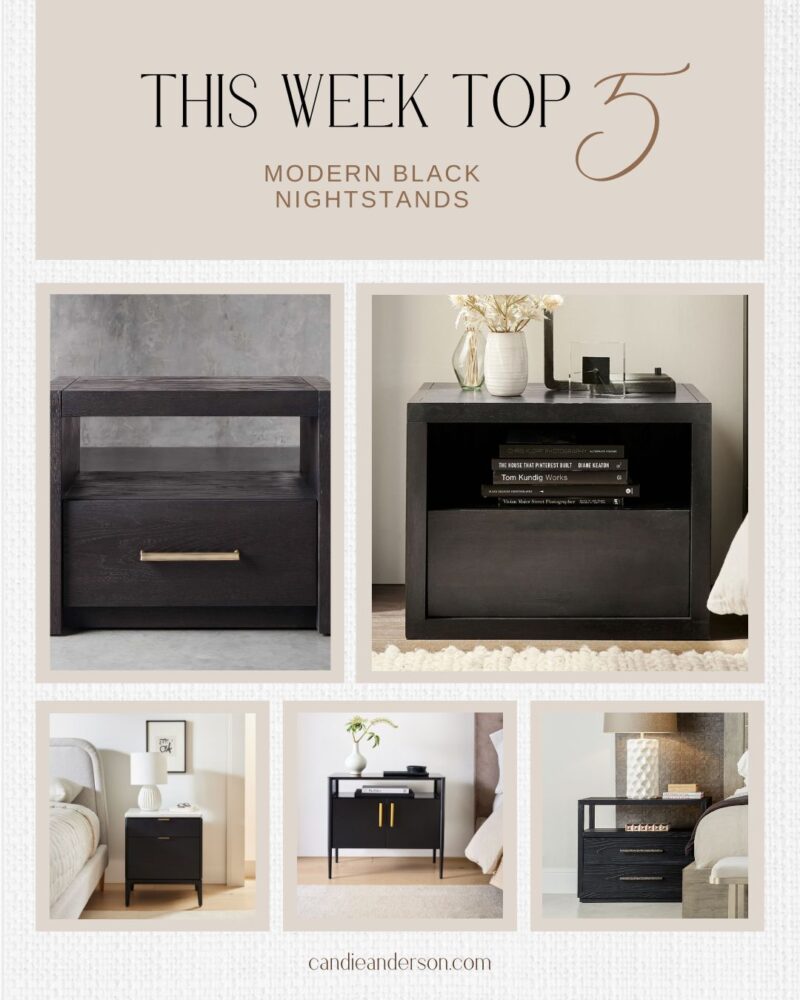 17 Gorgeous Modern Black Nightstands In Every Style | Candie Anderson®
