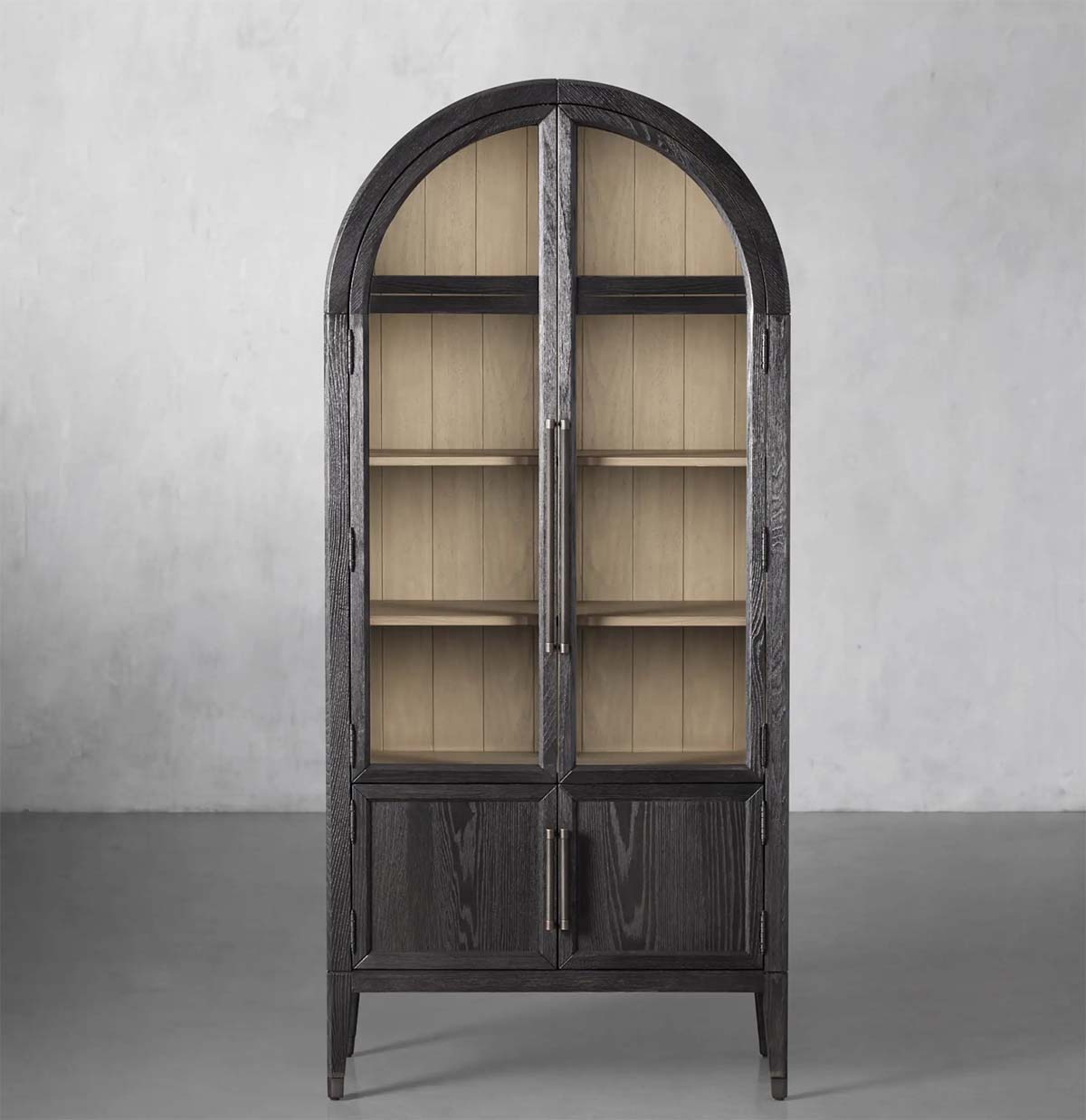 Arhaus Hattie Glass Cabinet Ebony best arch cabinets