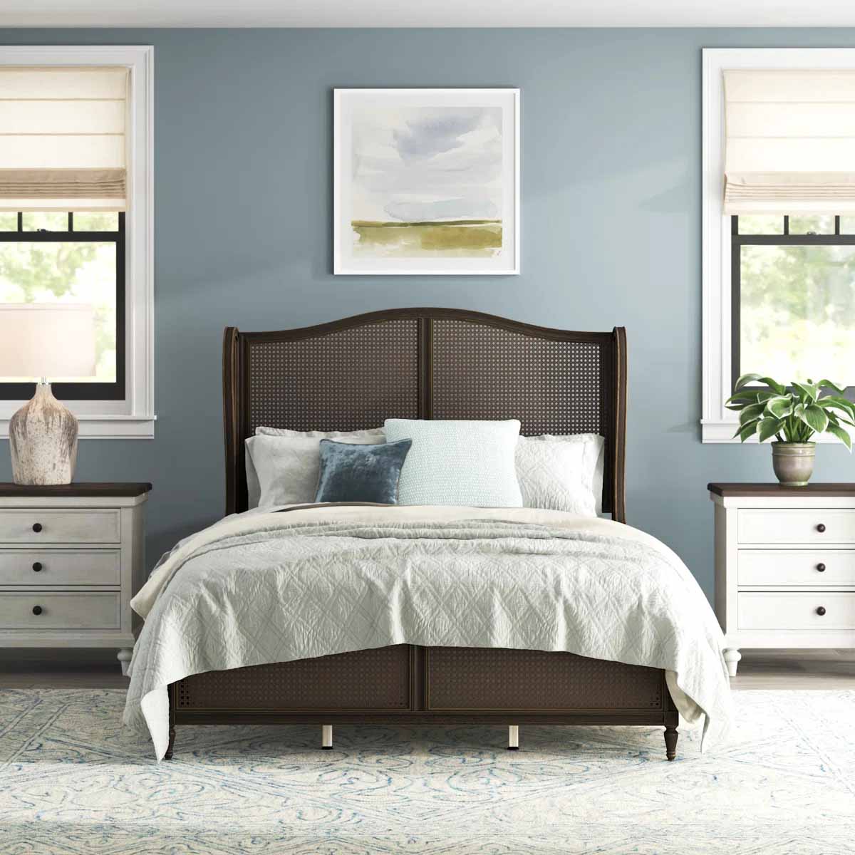 Birch Lane Gia Wingback Bed Oiled Bronze best cane beds