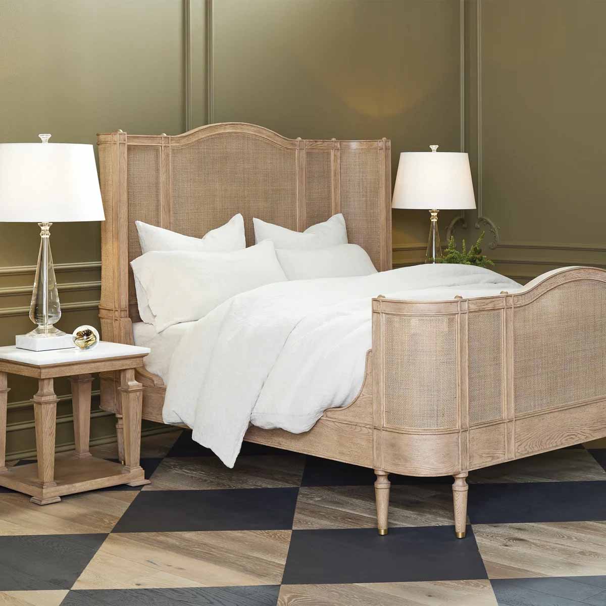 Global Views Josephine Queen Bed-Natural best cane beds