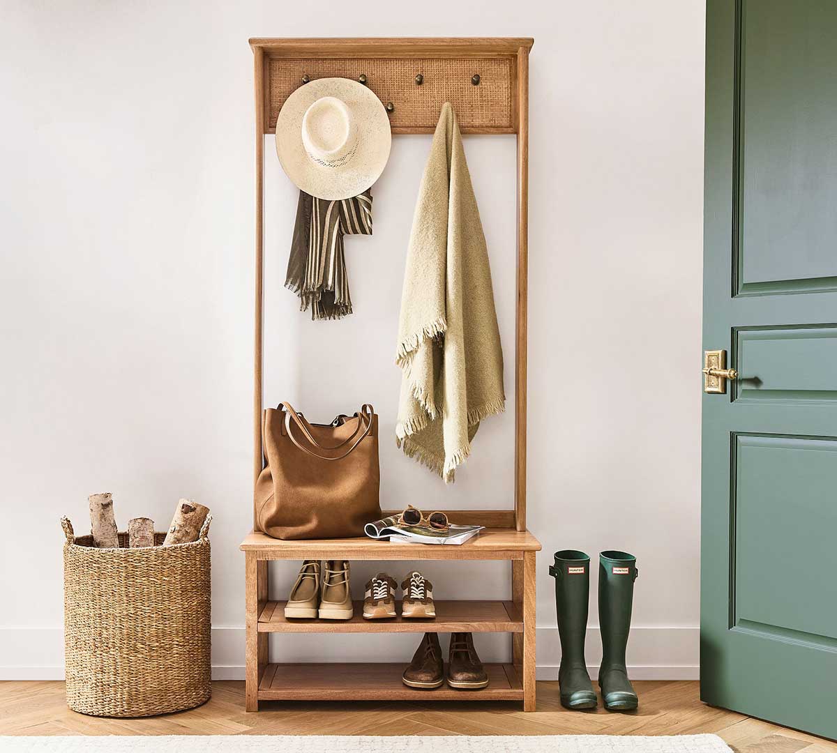Pottery Barn Channing All In One Organizer (32") rustic hall trees best