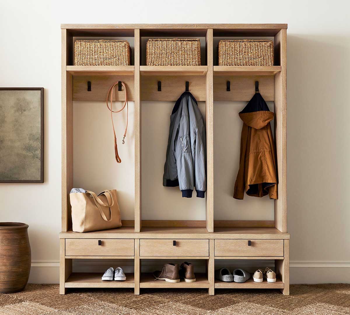 Pottery Barn Modern Farmhouse Entryway Set rustic hall trees best