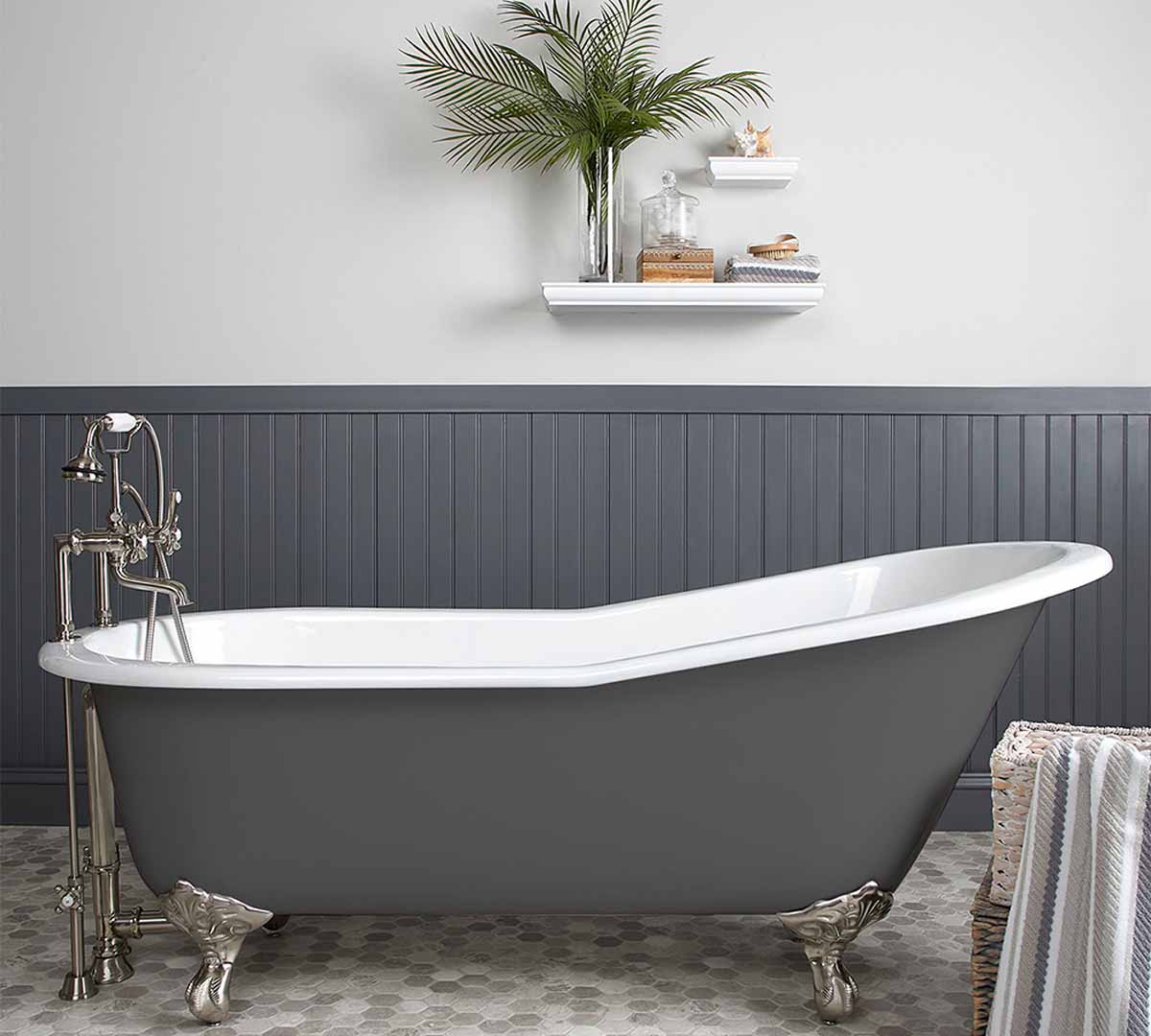 Pottery Barn Galvez 67 Clawfoot Painted Bathtub best clawfoot bathtubs