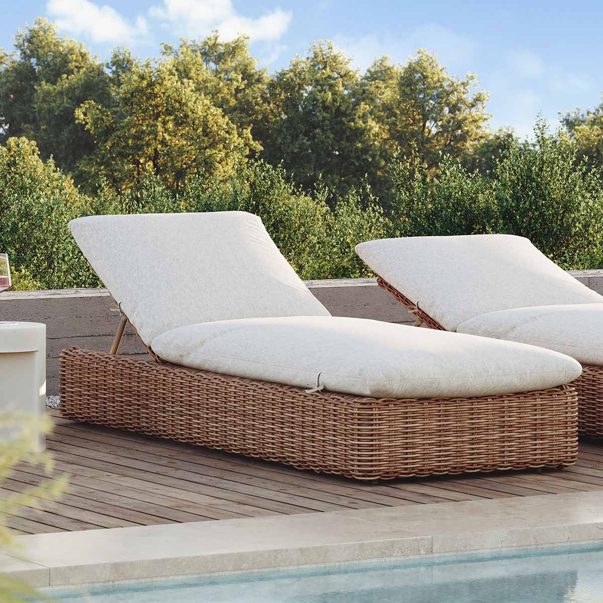 West Elm Westport Outdoor Chaise Lounge best wicker chaise lounge chairs
