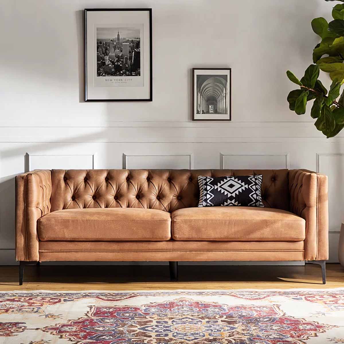 wayfair custom upholstered sofa brinna tufted sofas