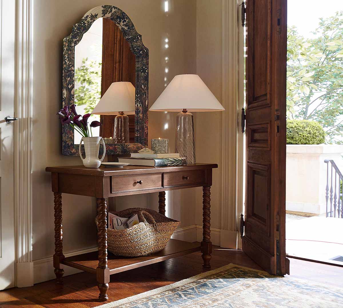 Pottery Barn Barley Console Table (48) best spindle console tables