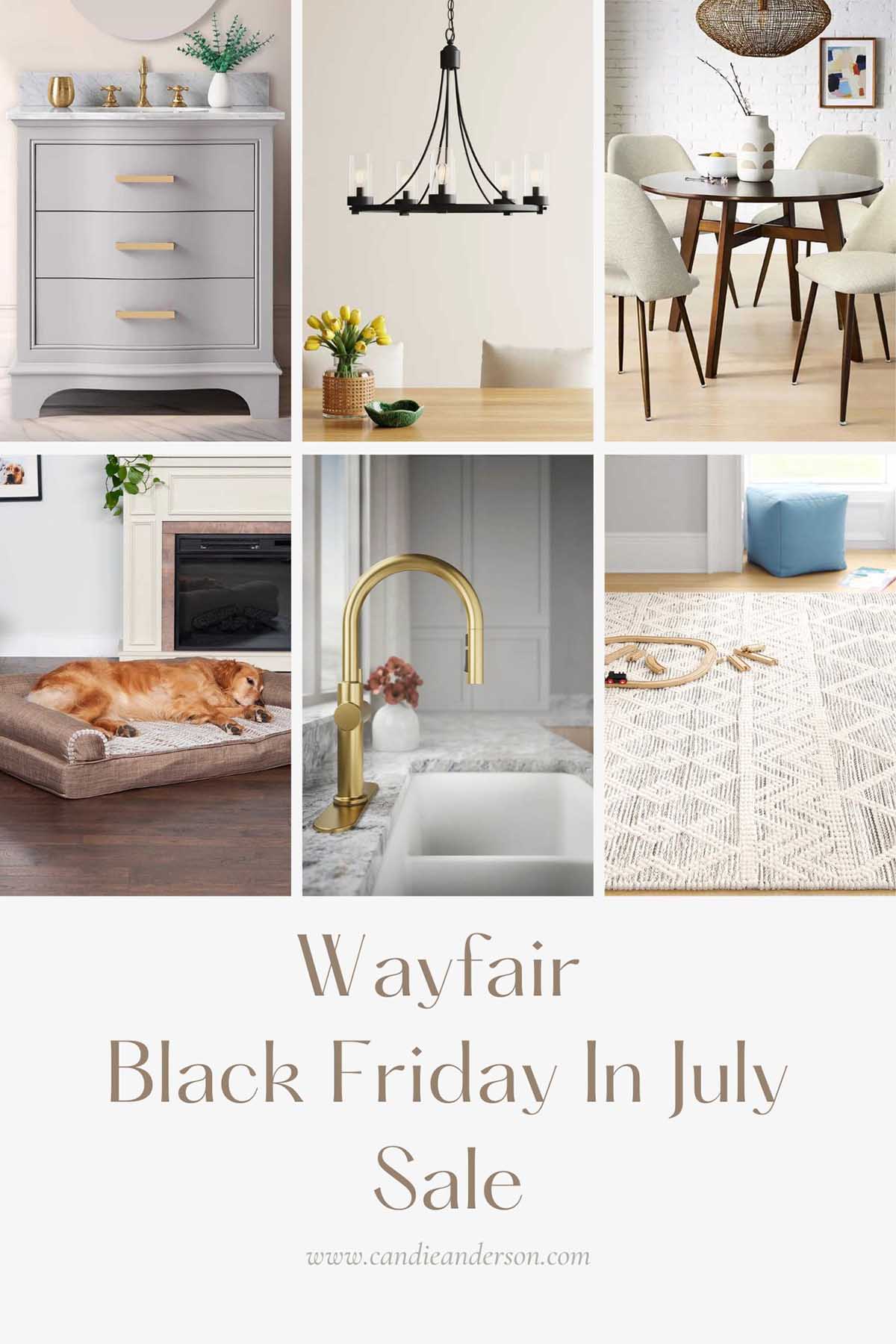 Candie Anderson shares her Wayfair Black Friday in July sale furniture, appliance and decor picks!