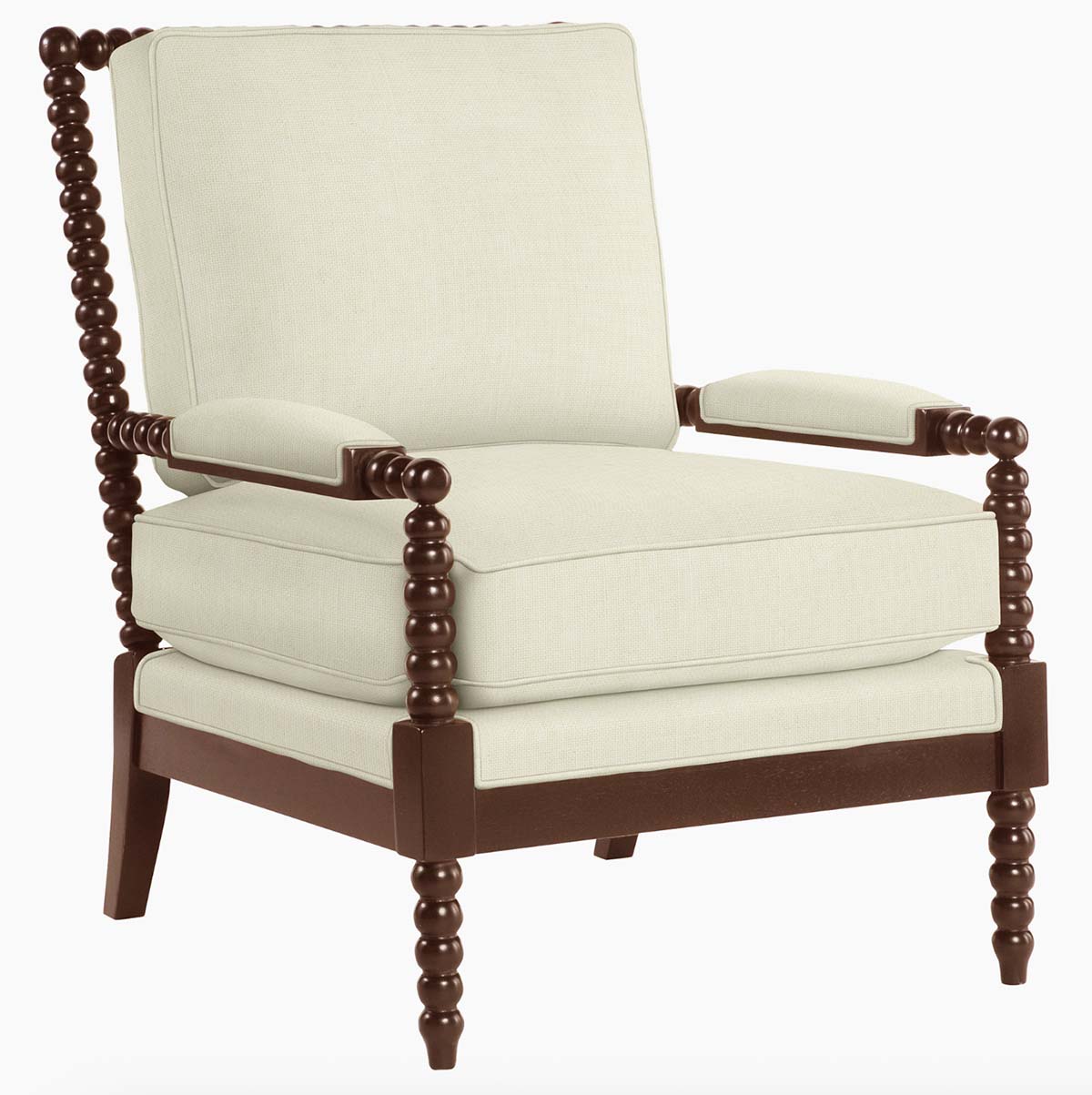 One Kings Lane Bankwood Spindle Chair in Crypton Linen best spindle accent chairs