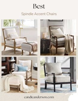 Lifestyle expert, journalist and interior design blogger Candie Anderson of candieanderson.com shares the best spindle accent chairs and offers tips on how you can style them.
