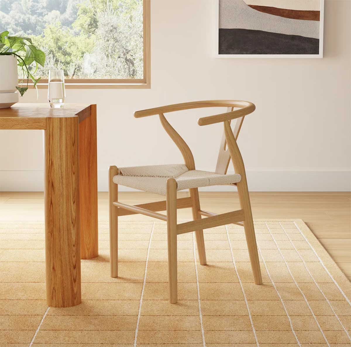 AllModern Margo Solid Wood Dining Chair (Set of 2) best wishbone dining chairs