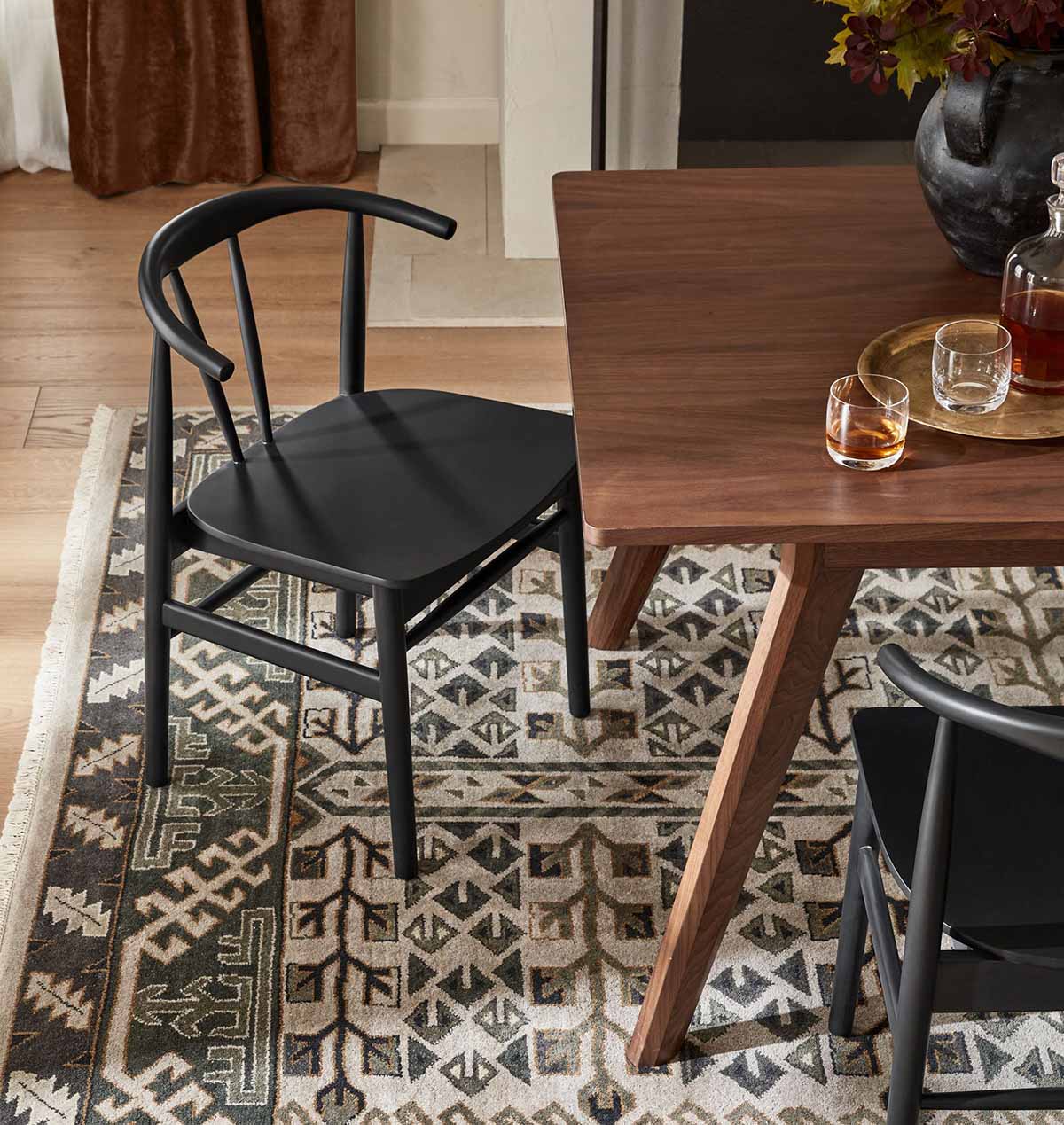 Rejuvenation Byers Dining Armchair Beech Black best wishbone dining chairs