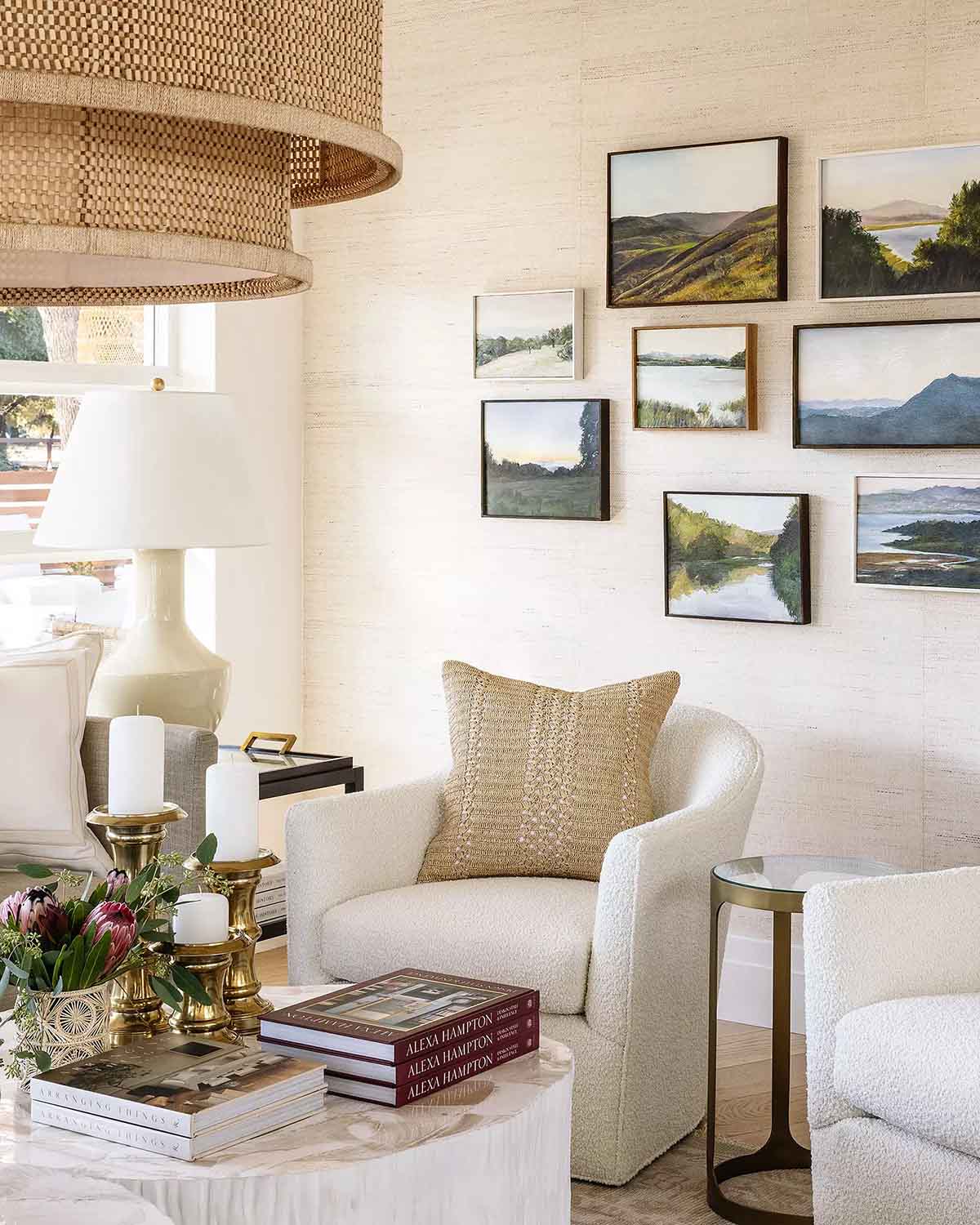 Serena and Lily Provence Swivel Chair best barrel accent chairs coastal inspired