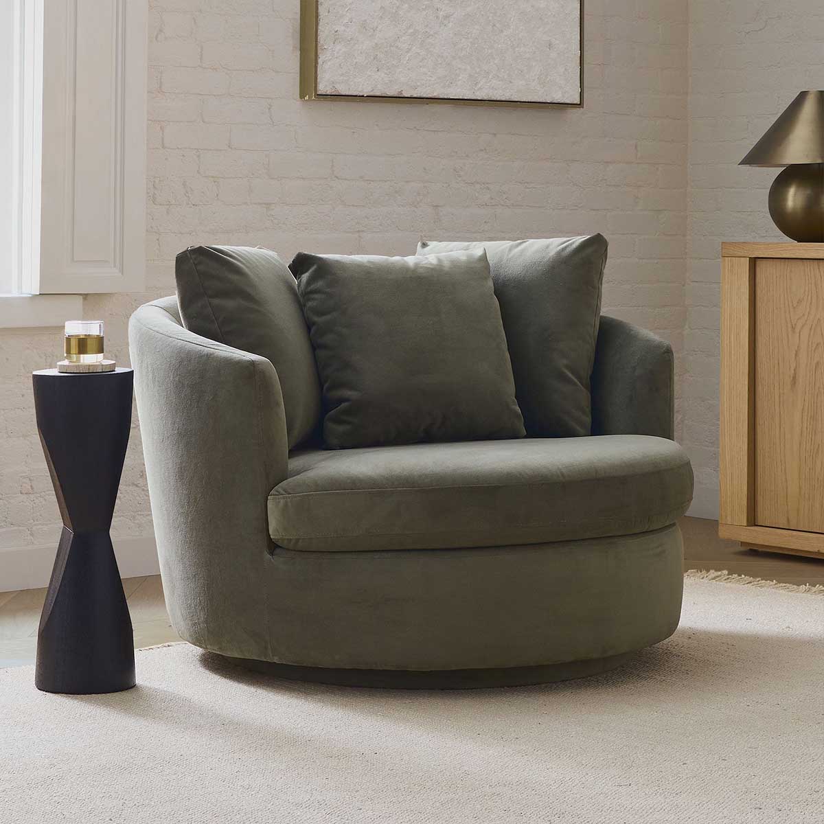 West Elm Viv Grand Swivel Chair best barrel accent chairs 