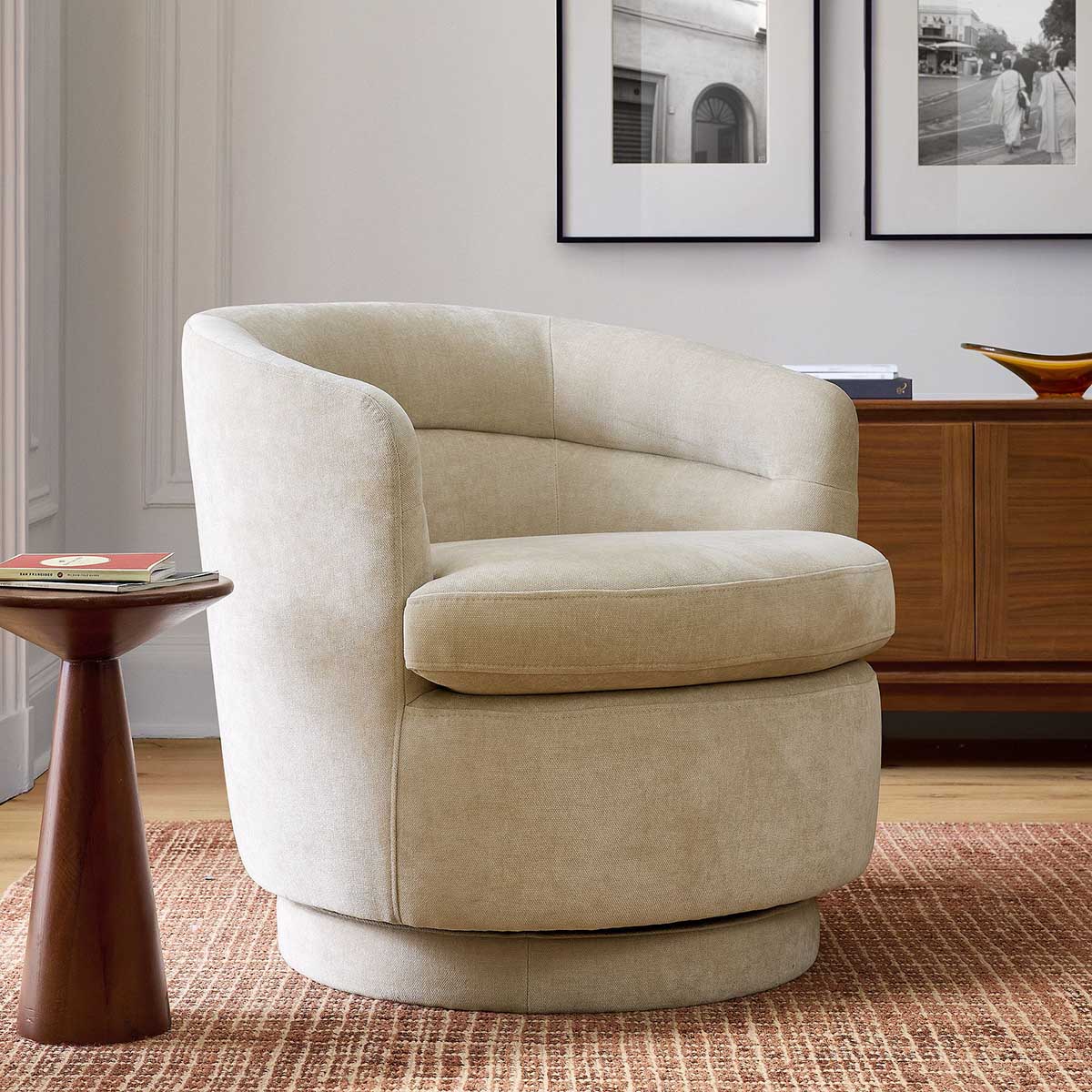 West Elm Viv Swivel Chair best barrel accent chairs
