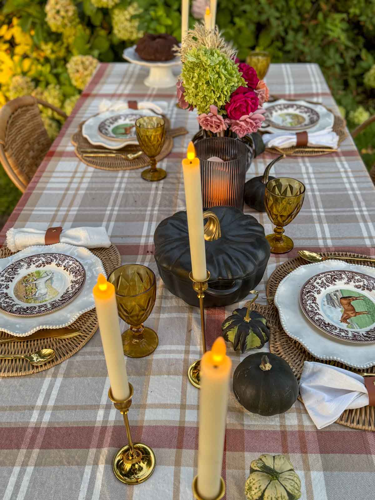 Entertaining expert, Candie Anderson shares frequently asked questions about creating an outdoor fall tablescape.