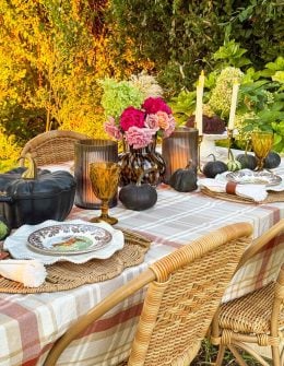 Entertaining expert, Candie Anderson shows you how to create an elegant outdoor fall tablescape.