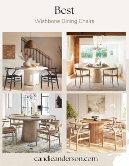 Entertaining expert, journalist and lifestyle blogger Candie Anderson of candieanderson.com has the scoop on the 15 best wishbone dining chairs for your dining room, home office or living room!