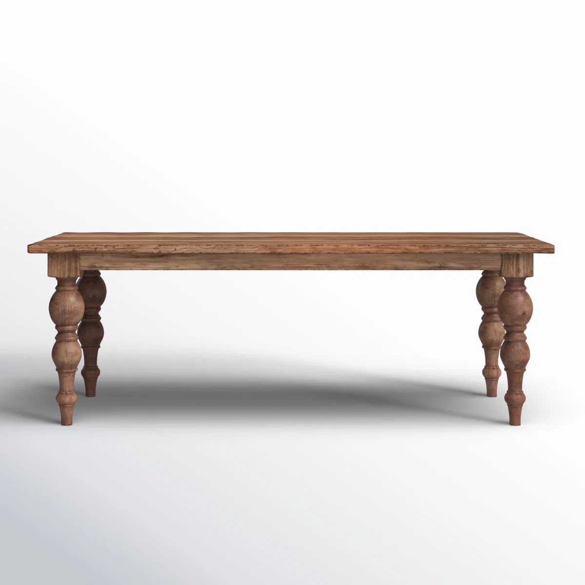 Laurel Foundry Modern Farmhouse Aviles Unfinished Solid Wood Dining Table best turned leg dining tables