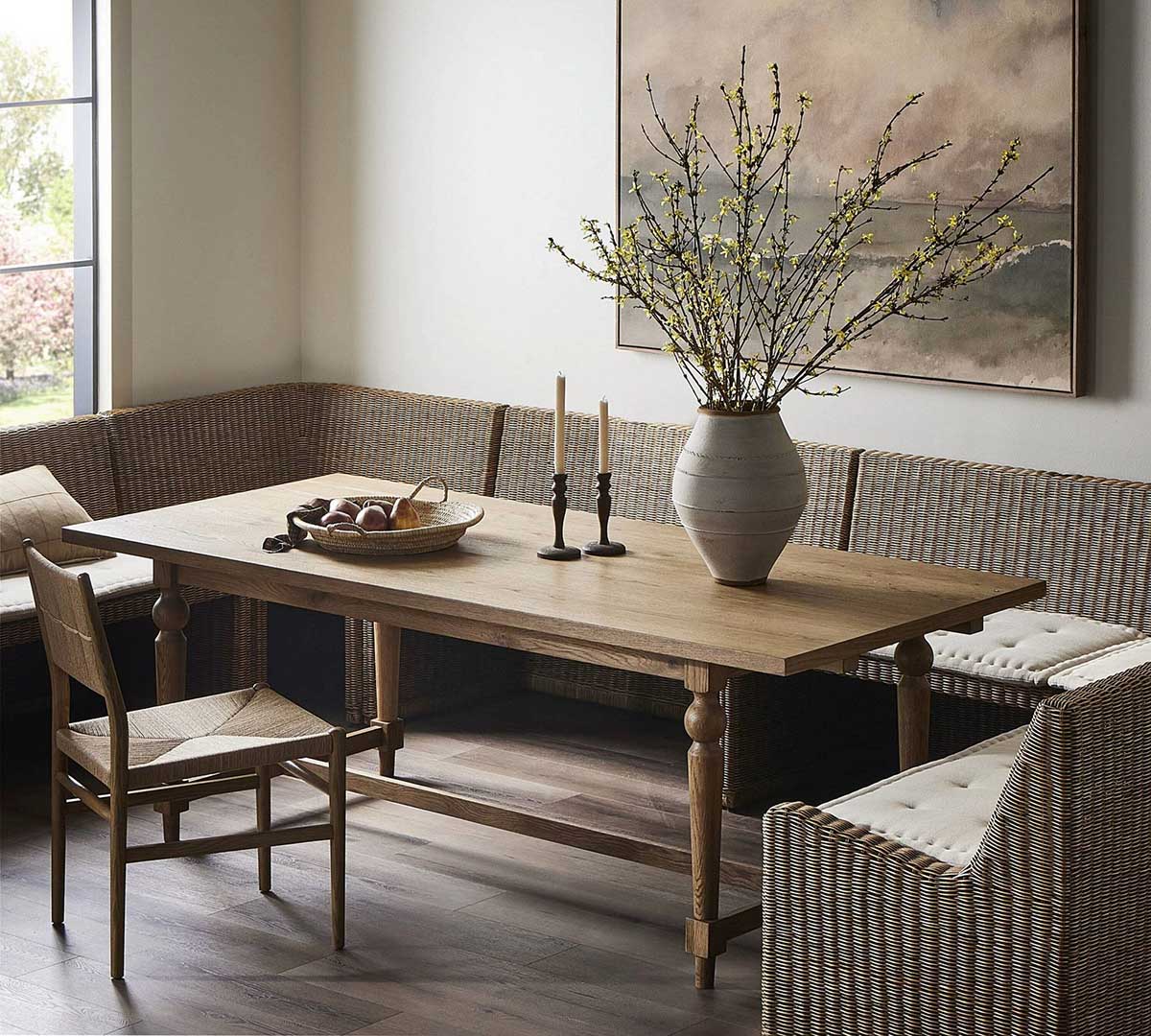 Pottery Barn Plymouth Extendable Dining Table best turned leg dining tables