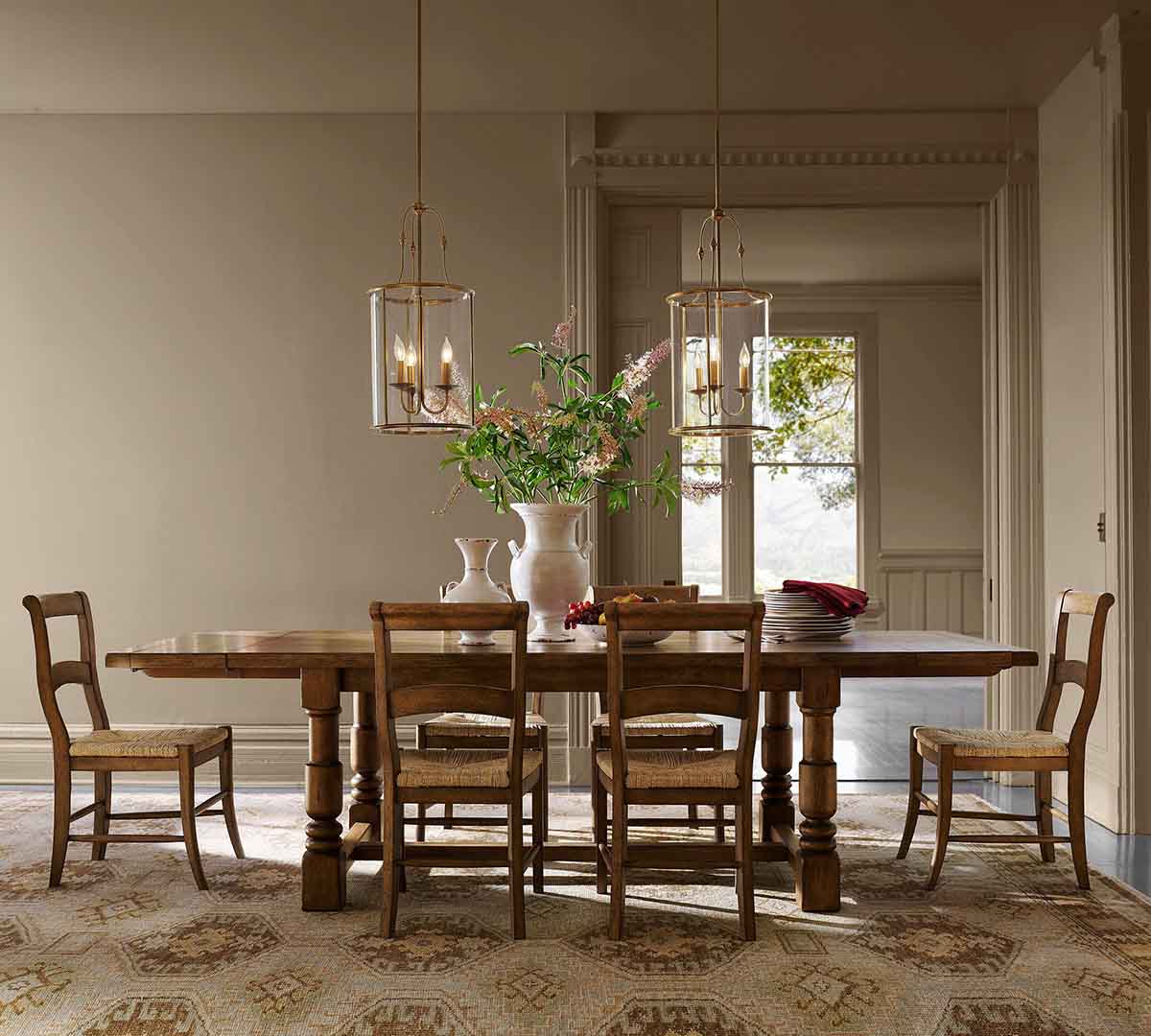 Pottery Barn Radcliffe Extendable Dining Table (84"-106") turned leg dining tables best