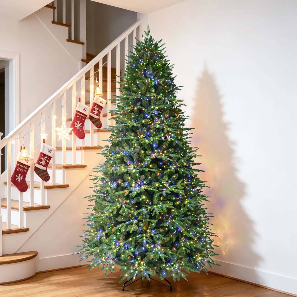 The Holiday Aisle Holiday Aisle Signature Balsam Fir Artificial Christmas Tree with Microfairy LED Lights Multicolored best balsam fir christmas trees
