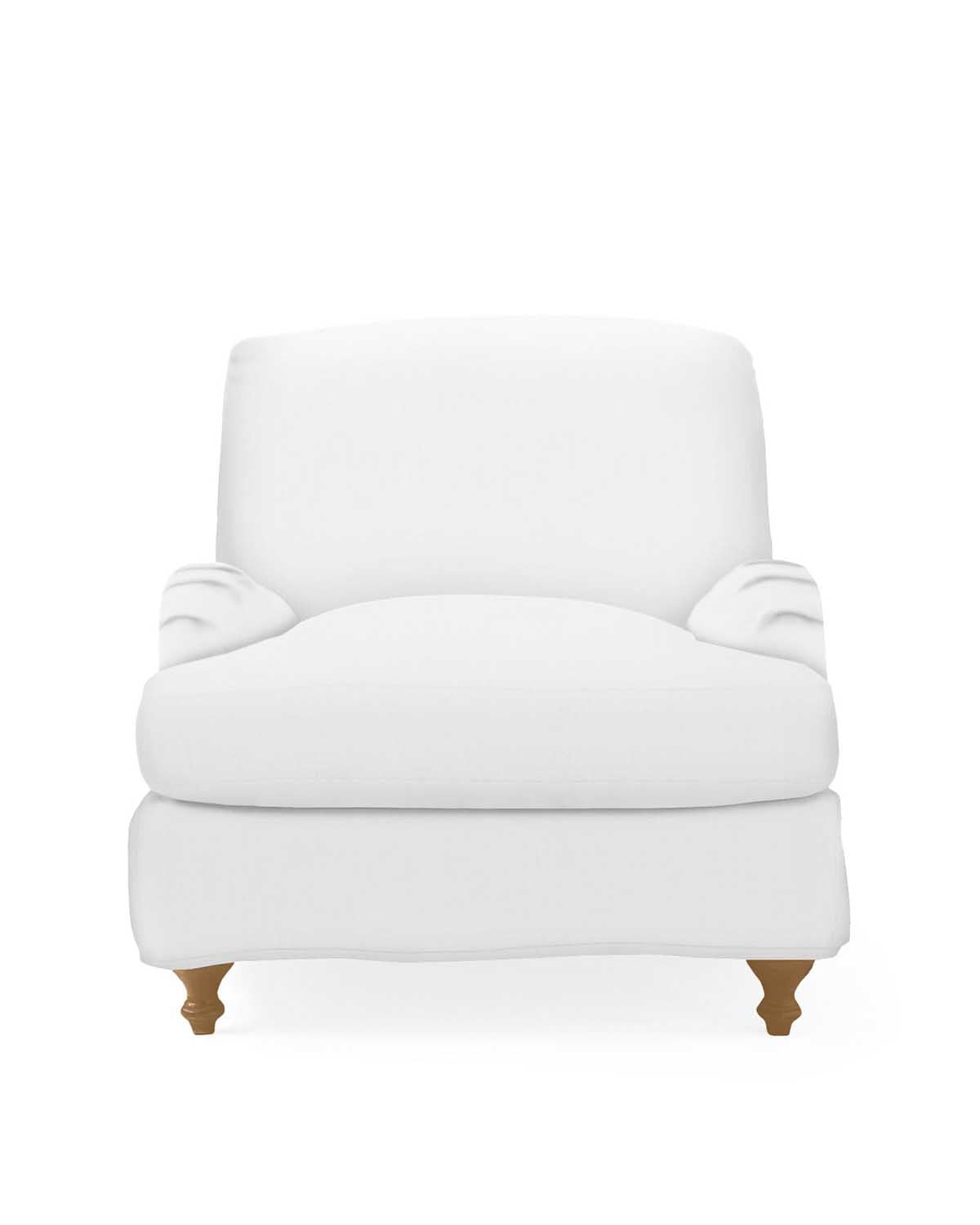 Serena and Lily Miramar English Roll Arm Chair - Slipcovered accent chairs