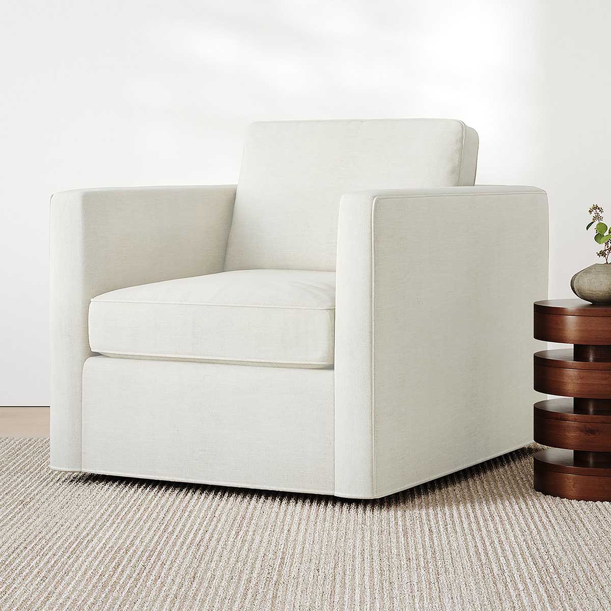 West Elm Harris Fitted Slipcover Chair slipcovered accent chairs