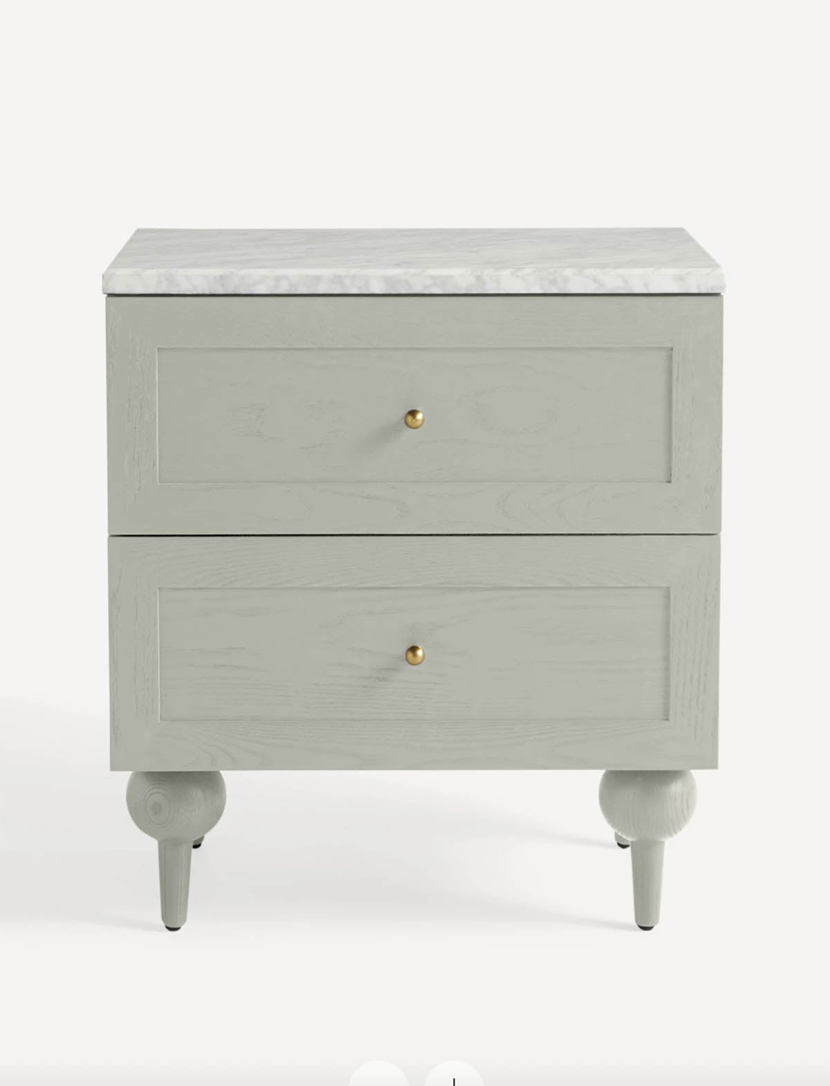 Anthropologie Fern Marble Top Two-Drawer Nightstand Sage marble nightstands best