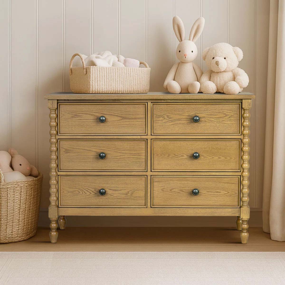 Madison Park Signature Beckett Small Dresser Natural spindle dressers best