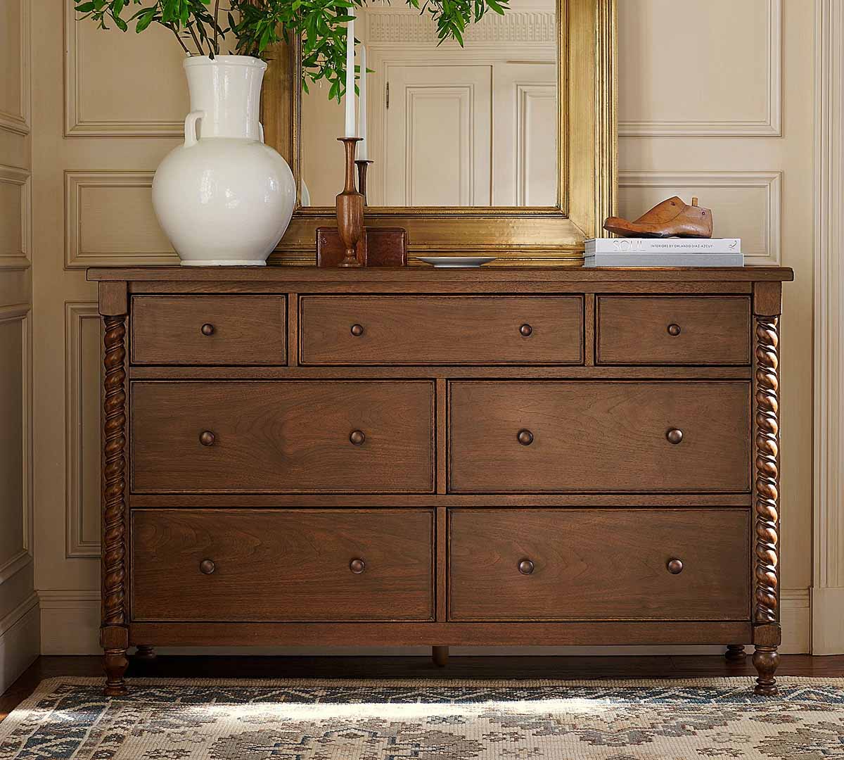 Pottery Barn Barley 7-Drawer Dresser (58) best spindle dressers